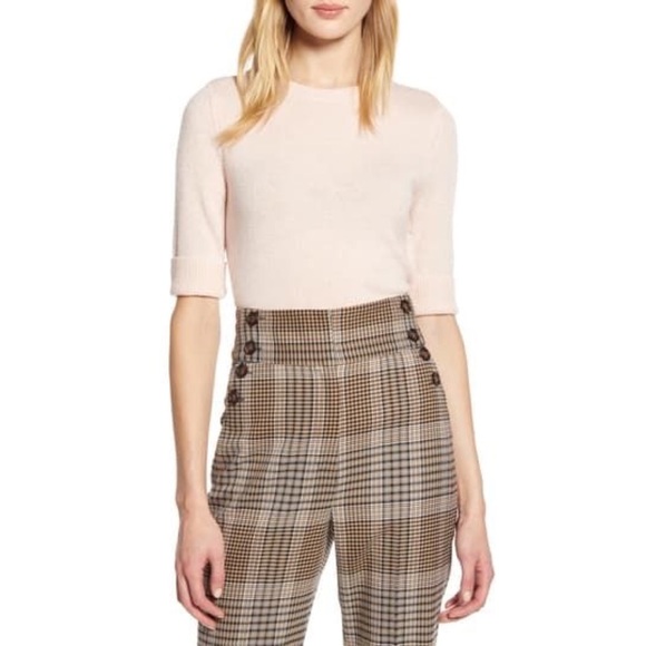 Halogen Atlantic-Pacific Pink Smoke Sweater medium